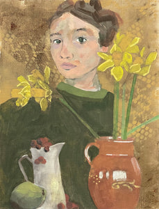 Betty with Jug and Daffodils