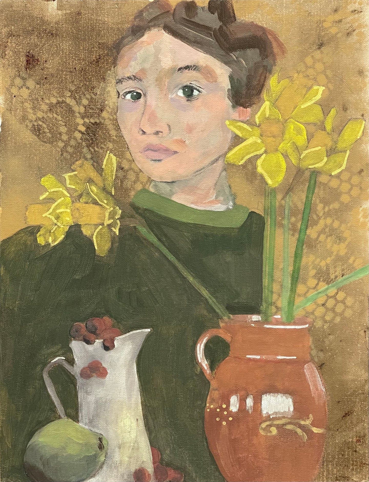 Betty with Jug and Daffodils