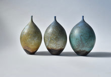 Load image into Gallery viewer, Blue Green Smokefired Vessel 16cm
