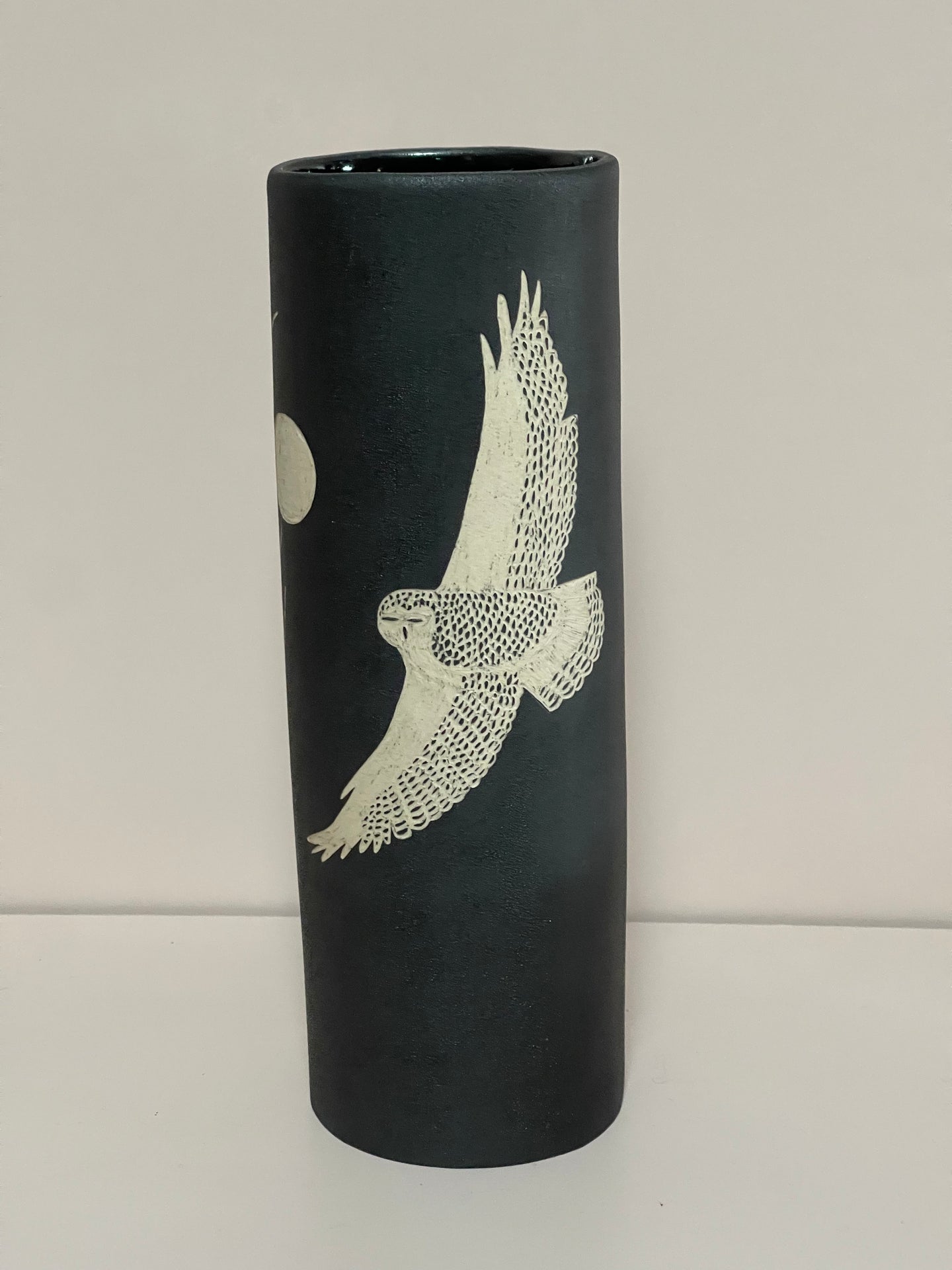 Owl, Moon and Tree Tall Vase