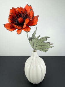 Sustainable Poppy Flower : Burnt Orange