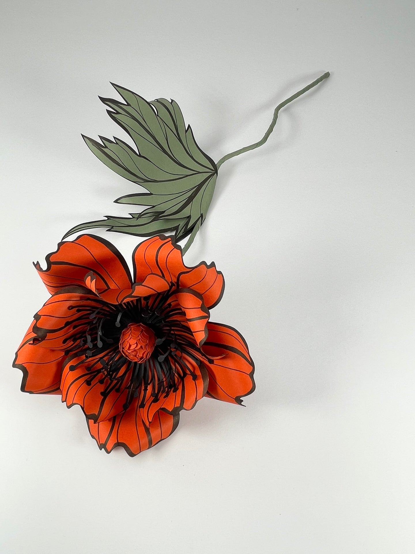 Sustainable Poppy Flower : Burnt Orange