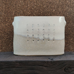 White Stoneware Vessel l