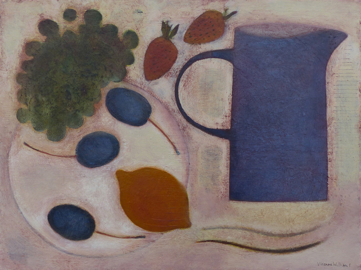 Blue Jug with Fruit – Studio Cennen