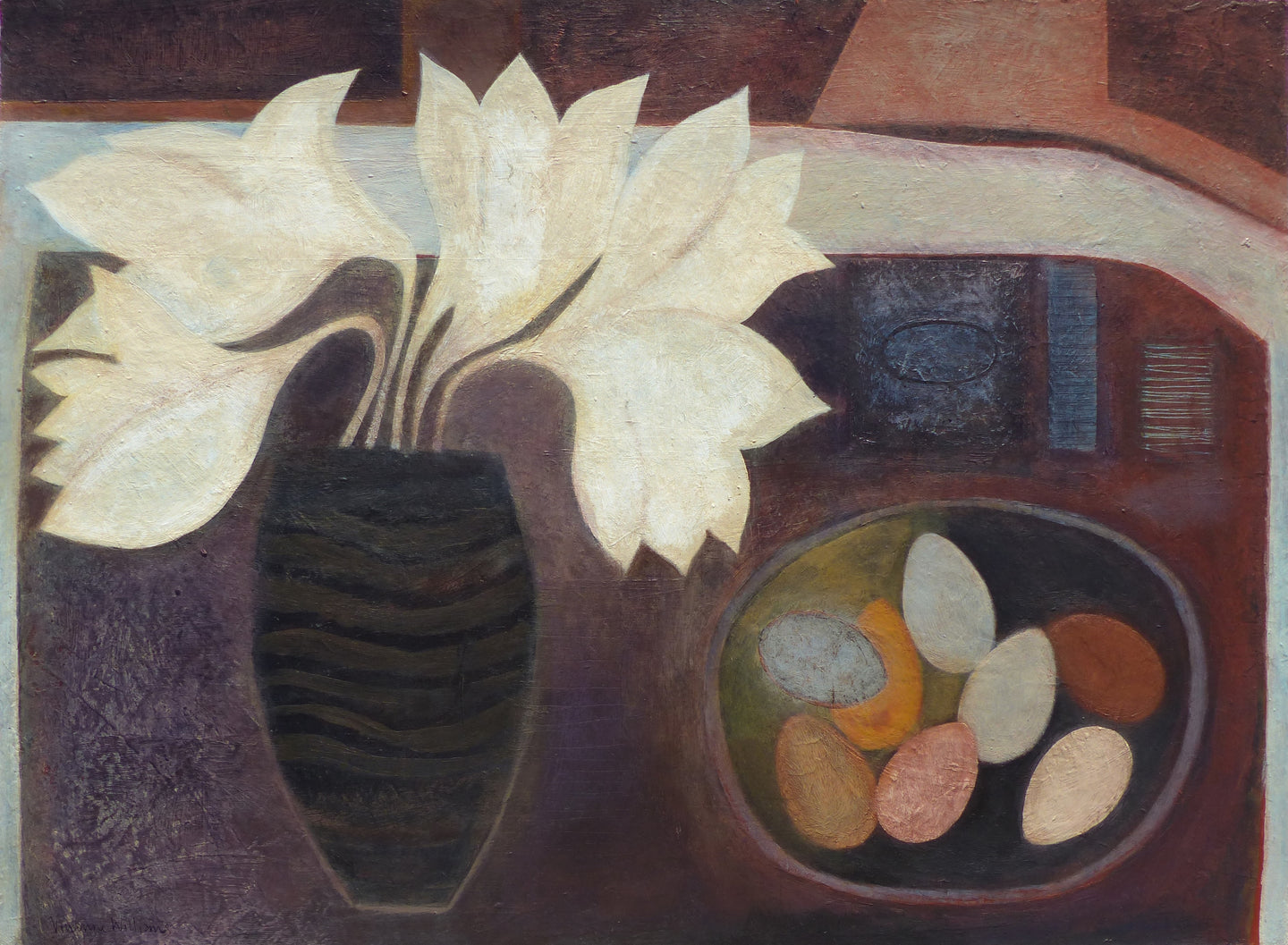 Still Life with Lilies and Eggs