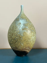 Load image into Gallery viewer, Green Smokefired Vessel 16cm
