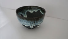 Load image into Gallery viewer, Black Clay Bowl with nuka glaze and speckles of slate
