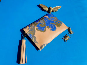 Peonies and Swallowtails clutch/purse