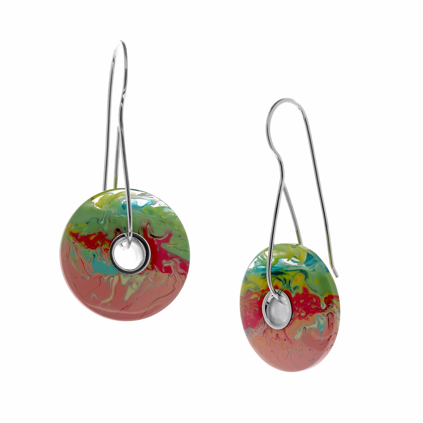 Coral : Lifebuoy earrings