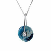 Load image into Gallery viewer, Blue wave : Reversible lifebuoy spinner pendant
