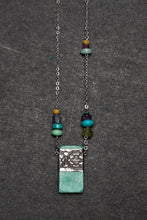 Load image into Gallery viewer, Amazonite and pewter necklace
