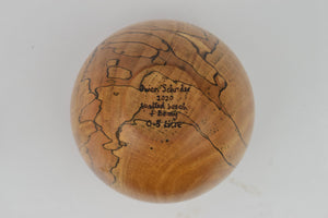 Spalted Beech Vessel with Threaded Ebony Lid