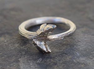 Chunky Silver Twig Ring
