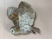 Load image into Gallery viewer, Wall Hung Raku Fired Barn Owl
