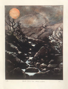 Blood moon over upper waters