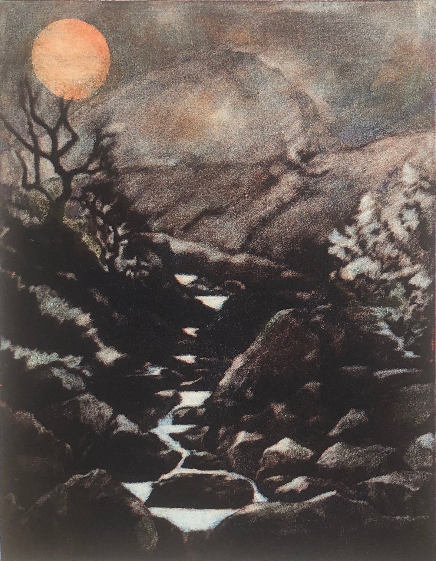 Blood moon over upper waters