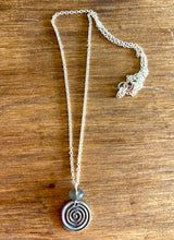 Load image into Gallery viewer, Labradorite and Pewter Necklace
