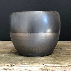 Silky black and bronze tea bowl