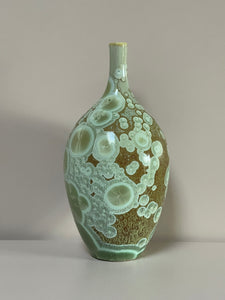 Small Green Crystalline Vase