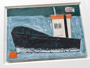 Fishing boat with buoy