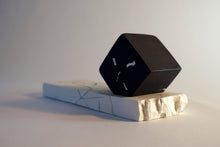 Load image into Gallery viewer, Inlain Black Porcelain cube on inlaid porcelain plinth
