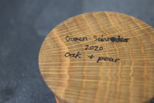 Load image into Gallery viewer, Oak ring box with pear wood collar
