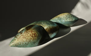 Smoke fired 'mussel' shell : 1
