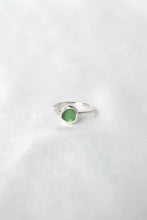 Load image into Gallery viewer, White sea glass and silver ring
