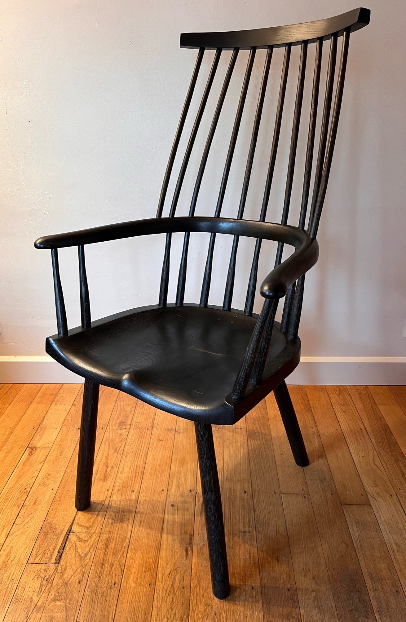 Pickled Oak Highback Chair