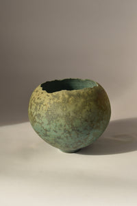 Green Smoke Fired Bowl : Medium Form