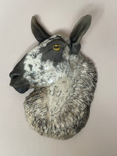 Load image into Gallery viewer, Wall Hung Raku Beulah Sheep&#39;s Head
