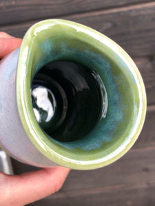 Stoneware pourer with opal glaze