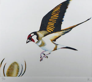 Goldfinch monoprint