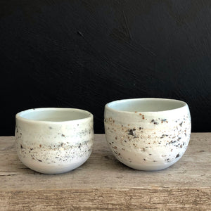 Stone speckled tea bowl
