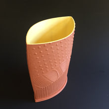 Load image into Gallery viewer, Terracotta vessel with yellow interior
