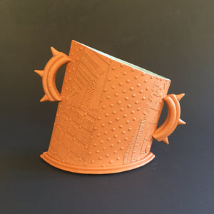 Terracotta vessel with spike handles