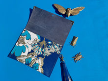 Load image into Gallery viewer, Peonies and Swallowtails clutch/purse
